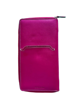BAEKGAARD Wallet Zip around LEATHER  Clutch Hot PINK
